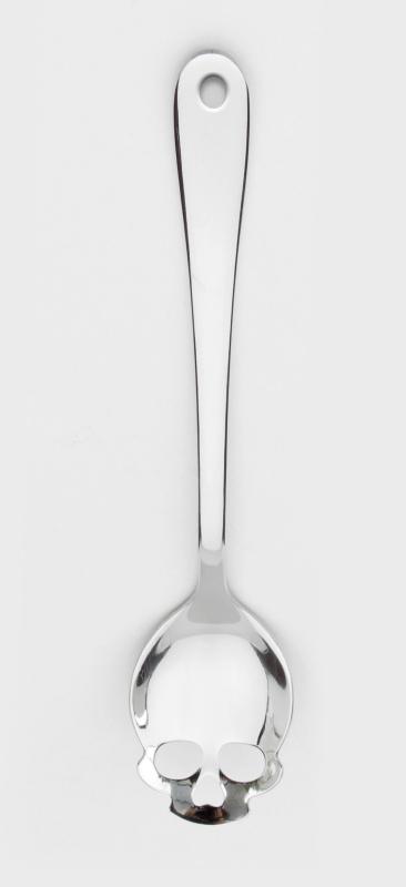 Schädel-Servierlöffel – Edelstahl-Löffel mit Totenkopf-Design